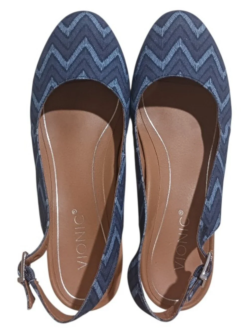 Vionic Coralina Chevron Espadrille Slingback Wedge Sandal